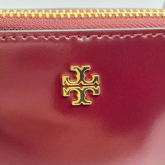 🌺NWT Tory Burch Emerson Patent Large Dome Satchel IN ROYAL BURGUNDY🌺 - Picture 11 of 12